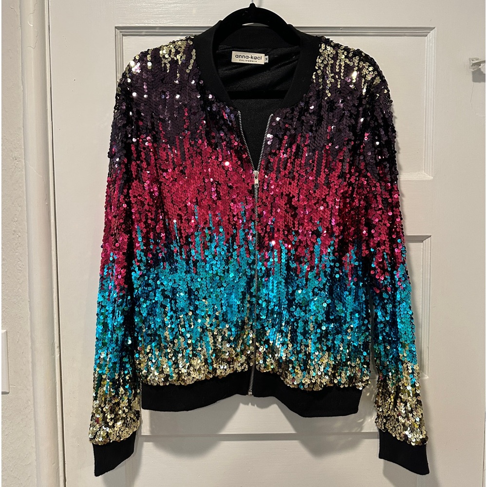 Sequin Bomber Jacket